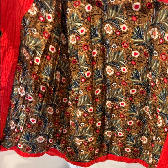 Anthropologie Women’s Coral Maeve Jackson Corduroy Puffer Jacket Coat Size Large - Picture 10 of 10